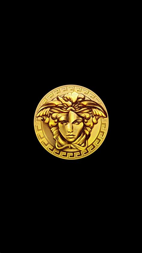 versace medusa button|Versace Medusa logo wallpaper.